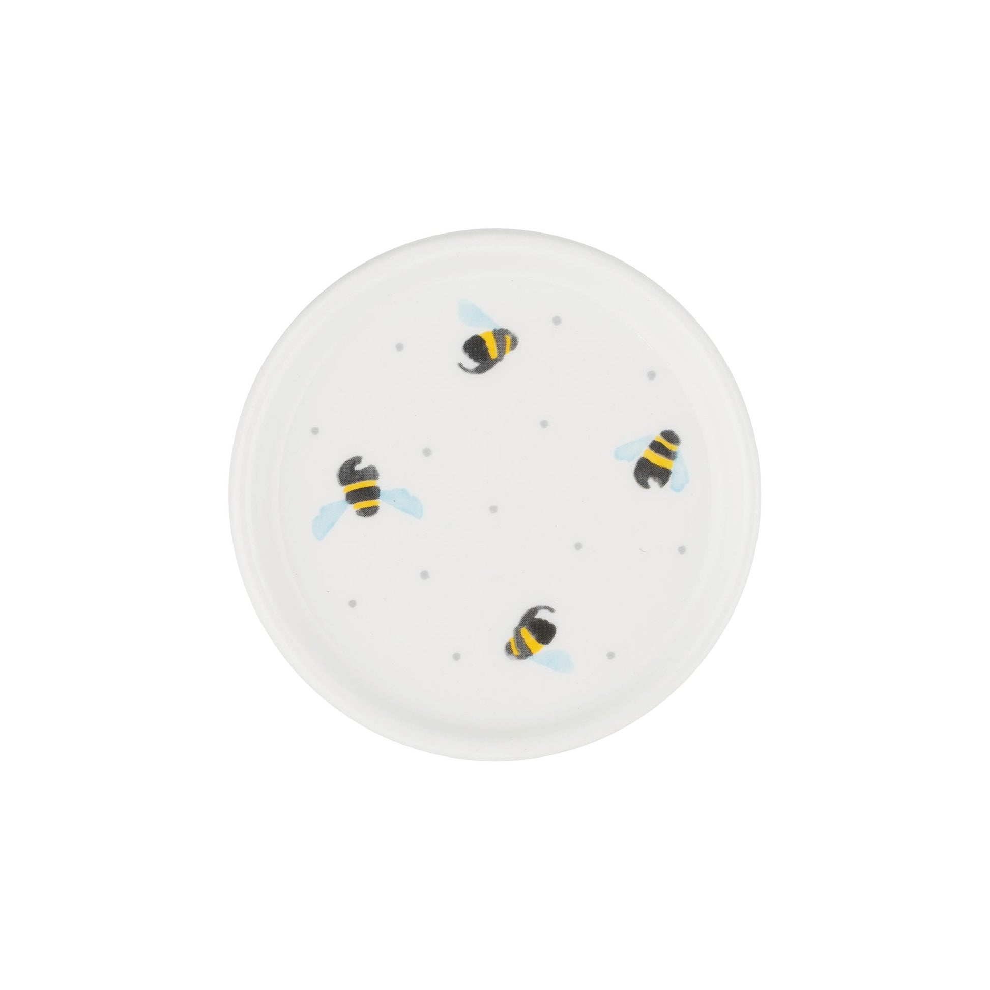 Small Round Sweet Bee Ceramic White Tea Bag