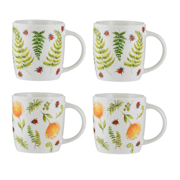 Ladybird Leaf Mugs 340ml Assorted Design Ceramic Mugs