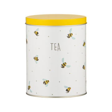 4Pcs Sweet Bees Tea Coffee Sugar Canisters & Bread Bin Set