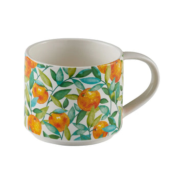 Price & Kensington 350ml Orange Trail Design Coffee Mug
