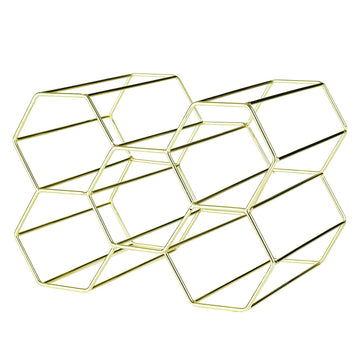 Viners Barware Gold Finish Metal 5 Wine Bottle Rack Holder