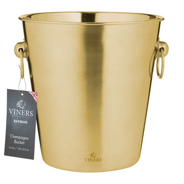 Barware 4L Gold Single-Walled Cooler Ice Bucket