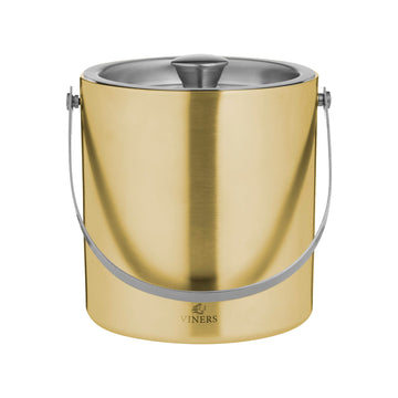Viners 1.5L Gold Double Walled Stainless Steel Ice Bucket