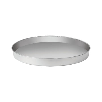 30cm Bar Tray Silver Mirror Polish Finish Round Serving Tray