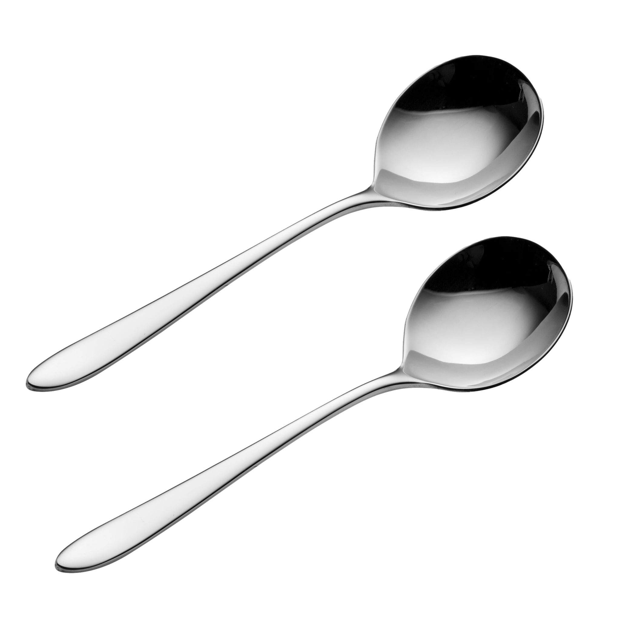 2Pcs Viners Eden Range Stainless Steel Soup Spoon