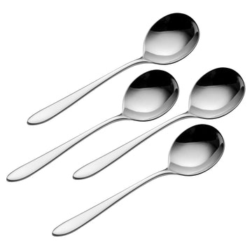 4Pcs Viners Eden Range Stainless Steel Soup Spoon