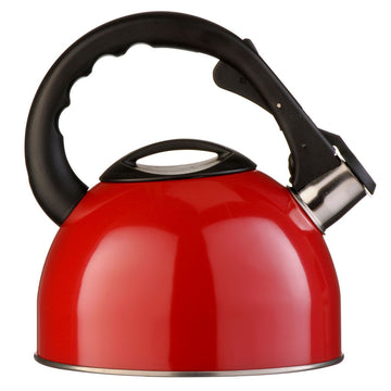 2.5 Litre Red Stainless Steel Whistling Kettle