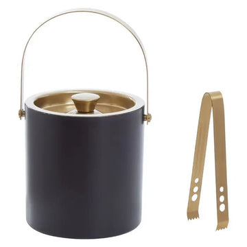Mixology Black & Gold Finish Ice Bucket