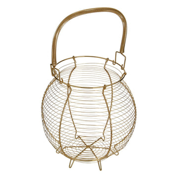 2-Set Hygge Matte Black & Gold Modern Egg Basket