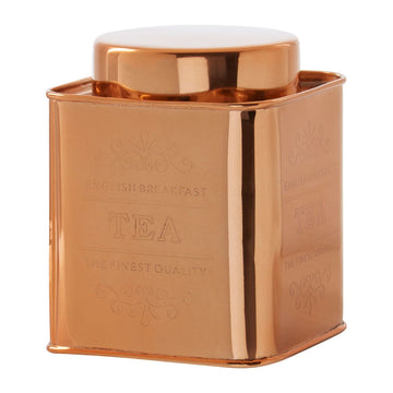 Chai Copper Finish Tea Canister