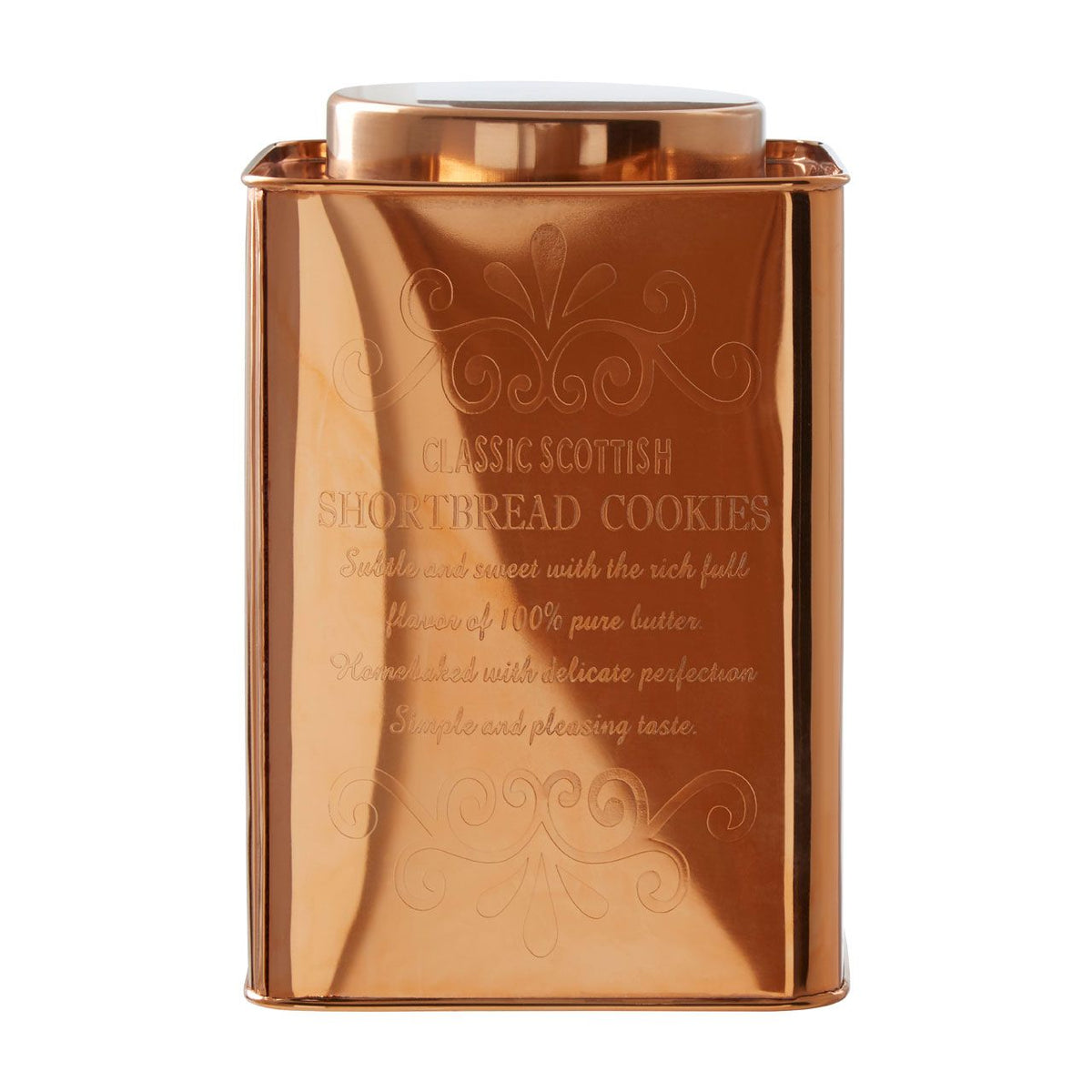 Chai Copper Finish Cookies Canister