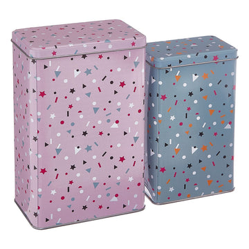 Set of 2 Stellar Confetti Storage Canisters
