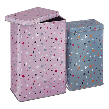 Set of 2 Stellar Confetti Storage Canisters