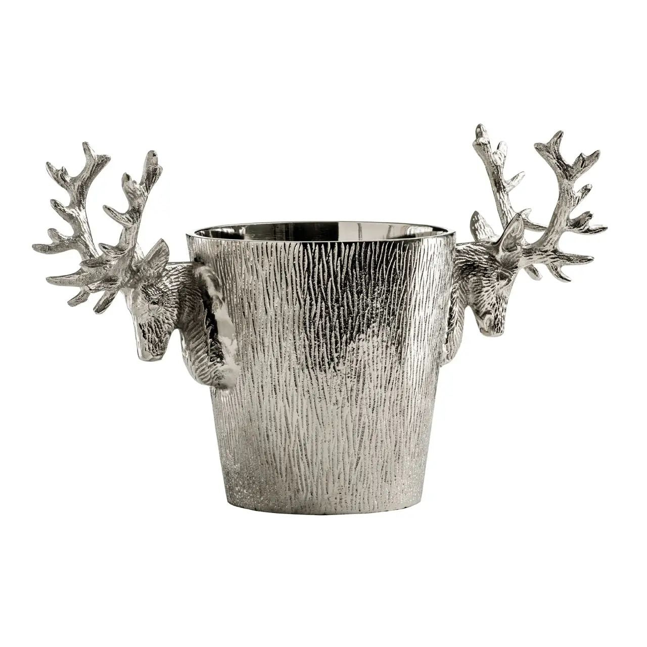 Buck Nickel Finish Metal Wine Cooler