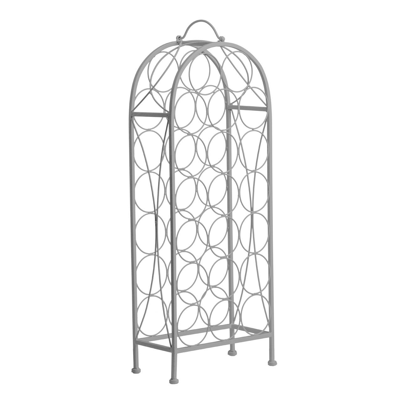Grey Wine Rack with Top Handle