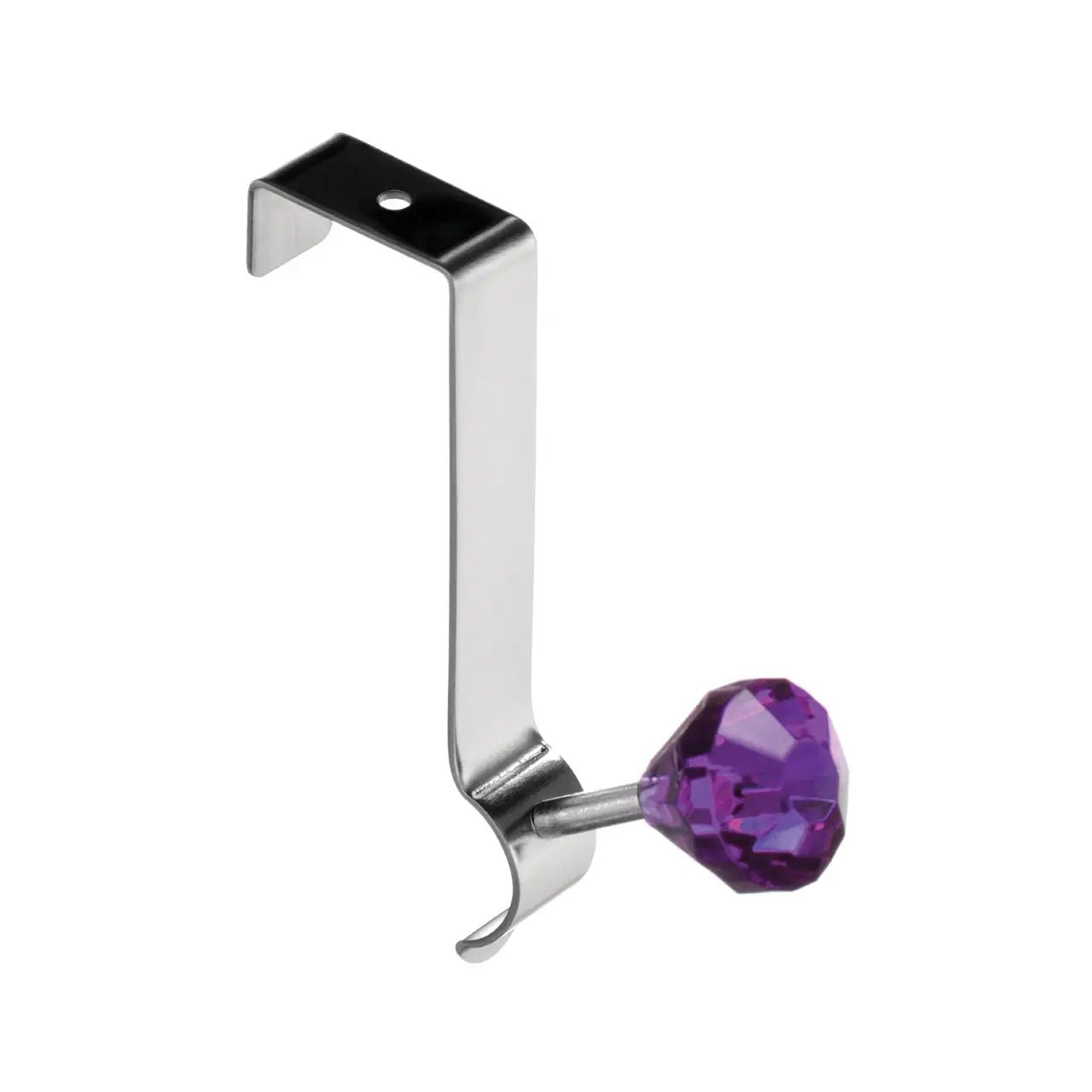 Purple Gem Crystal Style Clothes Coat Single Hook Over Door