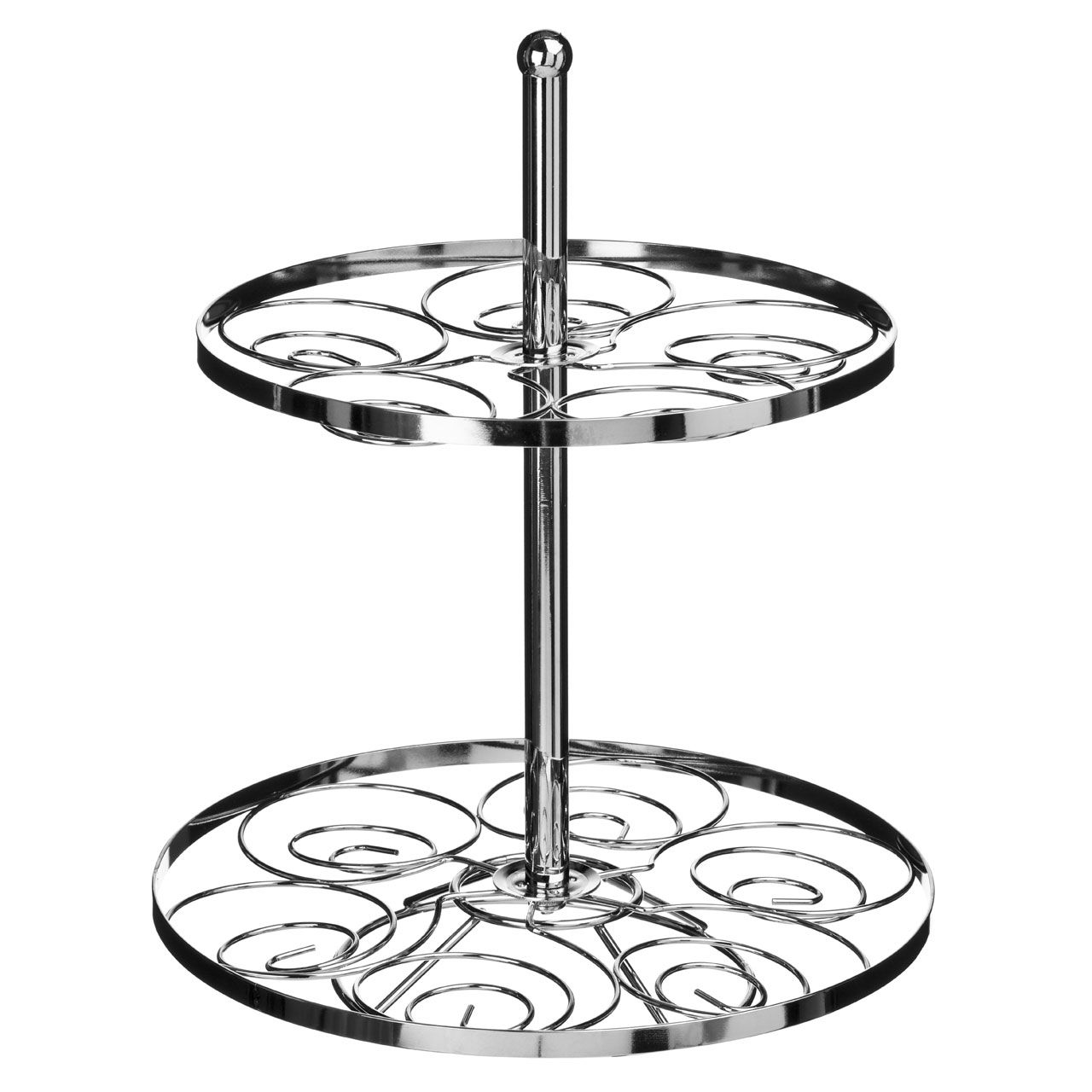 33cm 2-Tier Chrome Cake Stand