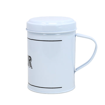 White Metal Flour Shaker