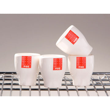 Set of 4 White Egg Cups