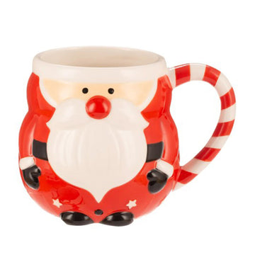 3Pc Father Christmas Ceramic Mug Set