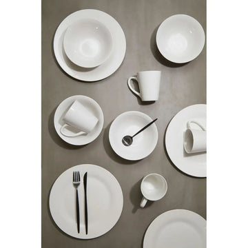 Elvara 12Pc White Porcelain Dinner Set