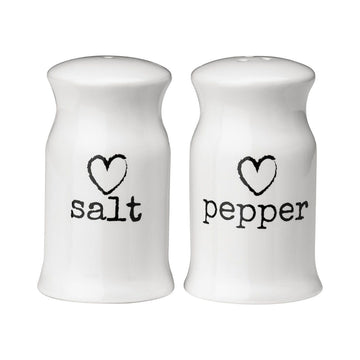 Ceramic White Salt And Pepper Charm Condiments Shaker