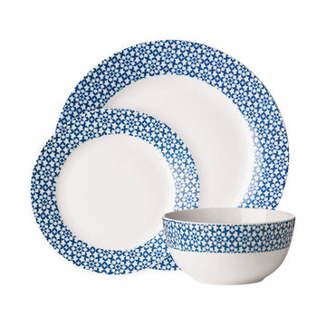 Avina Casablanca 12-Piece Blue Dinner Set