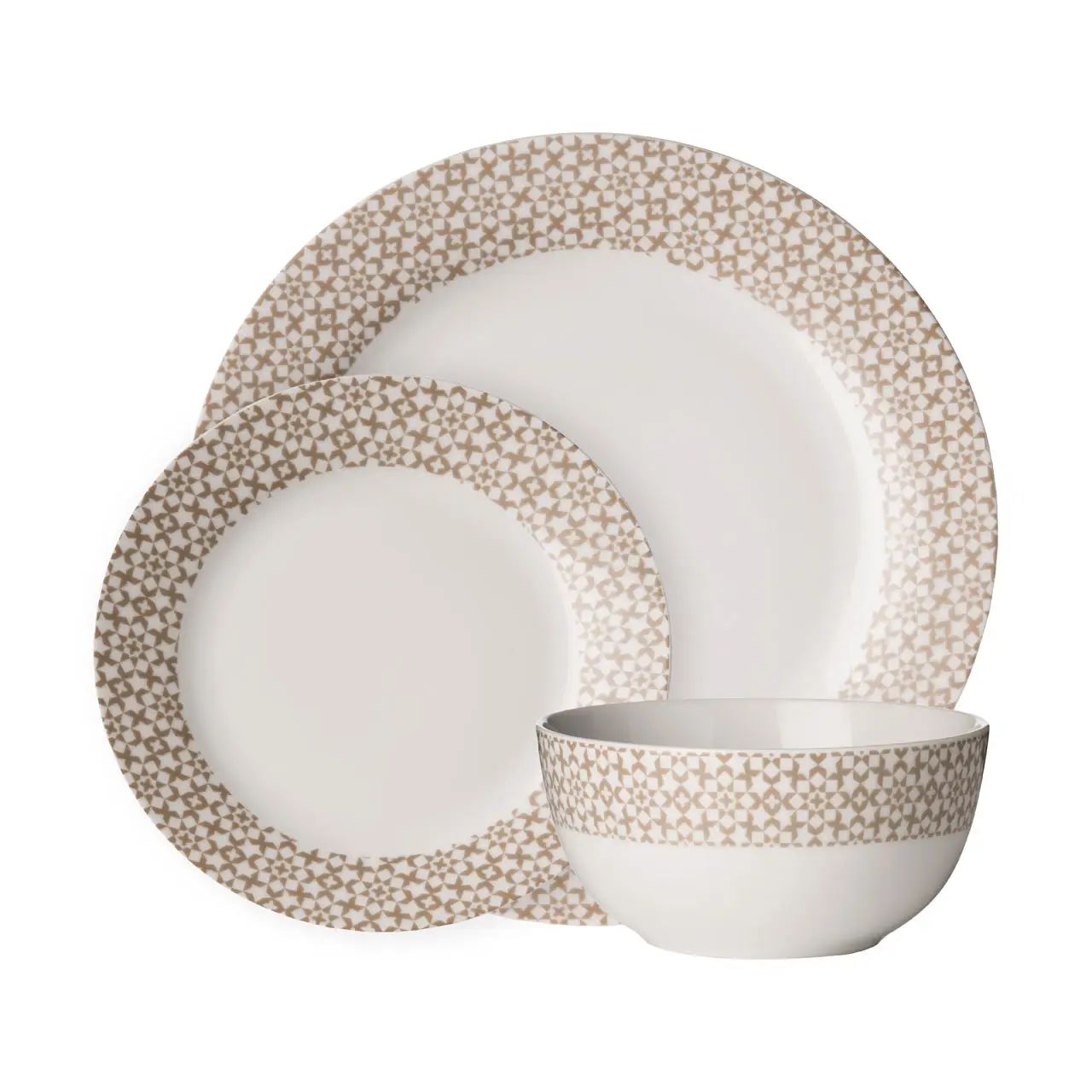 Avina Casablanca 12-Piece Natural Dinner Set