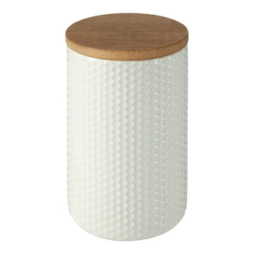 2pc Geometrical Hex White Dolomite Canister