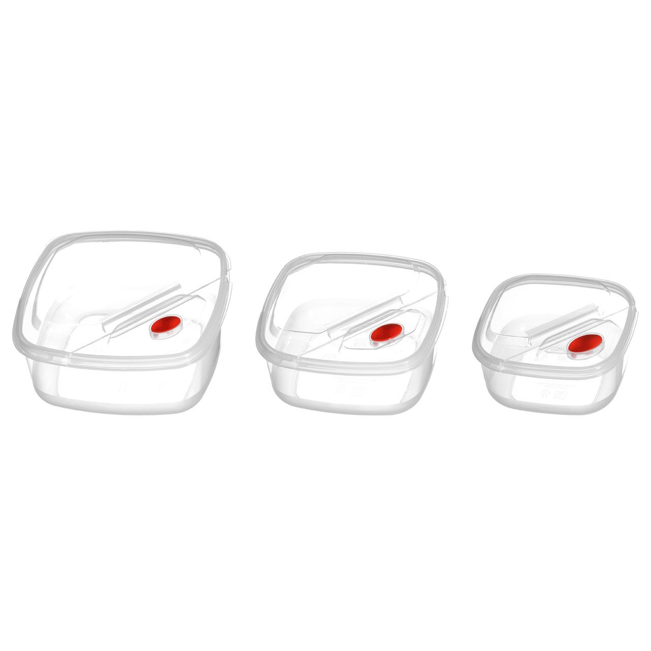 3-Piece Kuda Plastic Food Containers Set