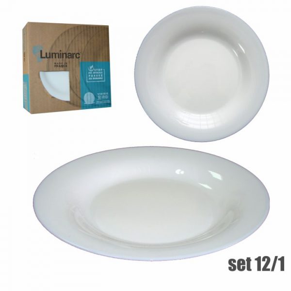 Luminarc Set of 12 Vidiris 20cm Plate Food Dining Server