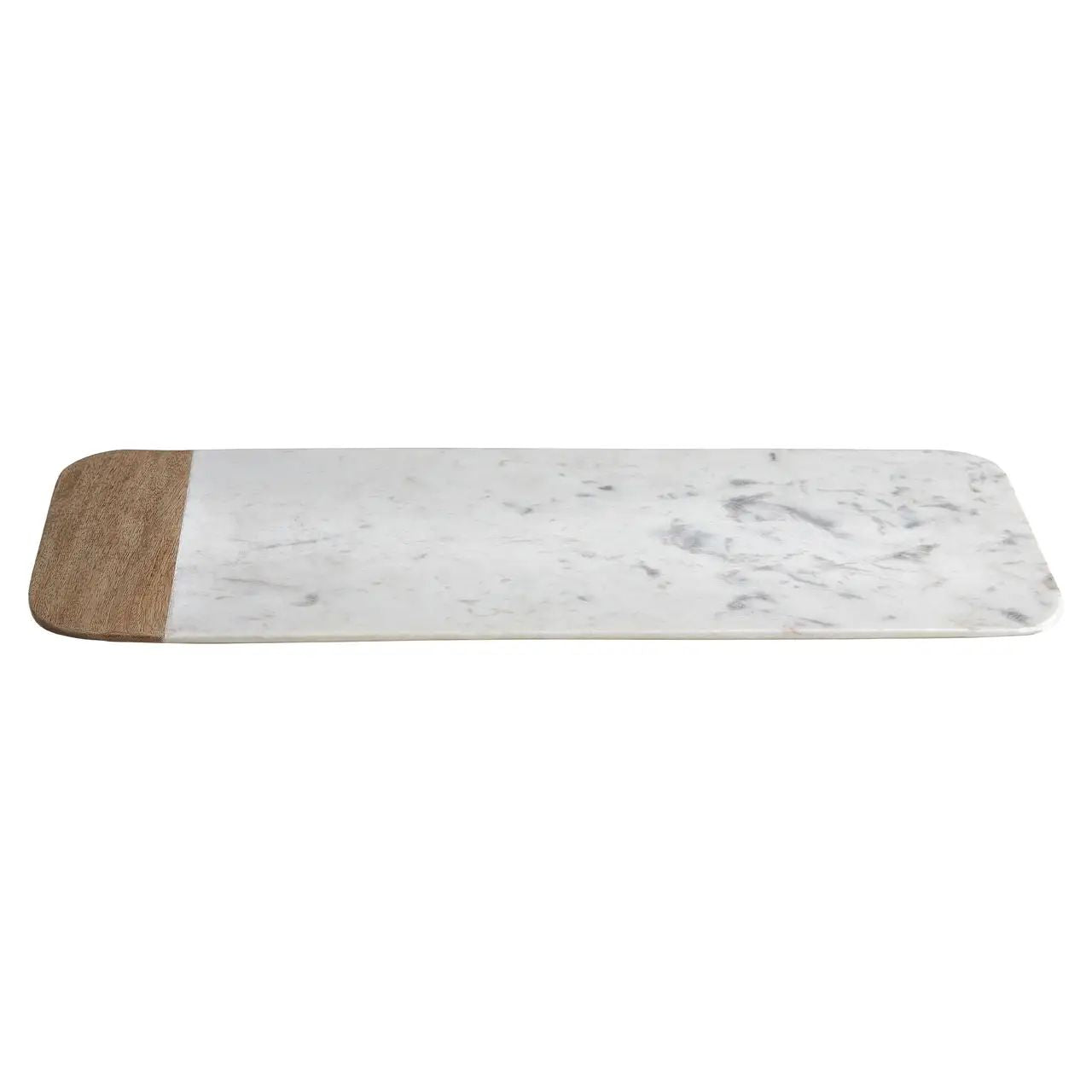 Marenzo Small White Marble & Mango Wood Serving Tray