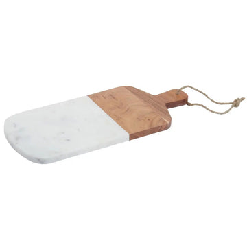 Marenzo Rectangular Marble & Acacia Wood Paddle Board