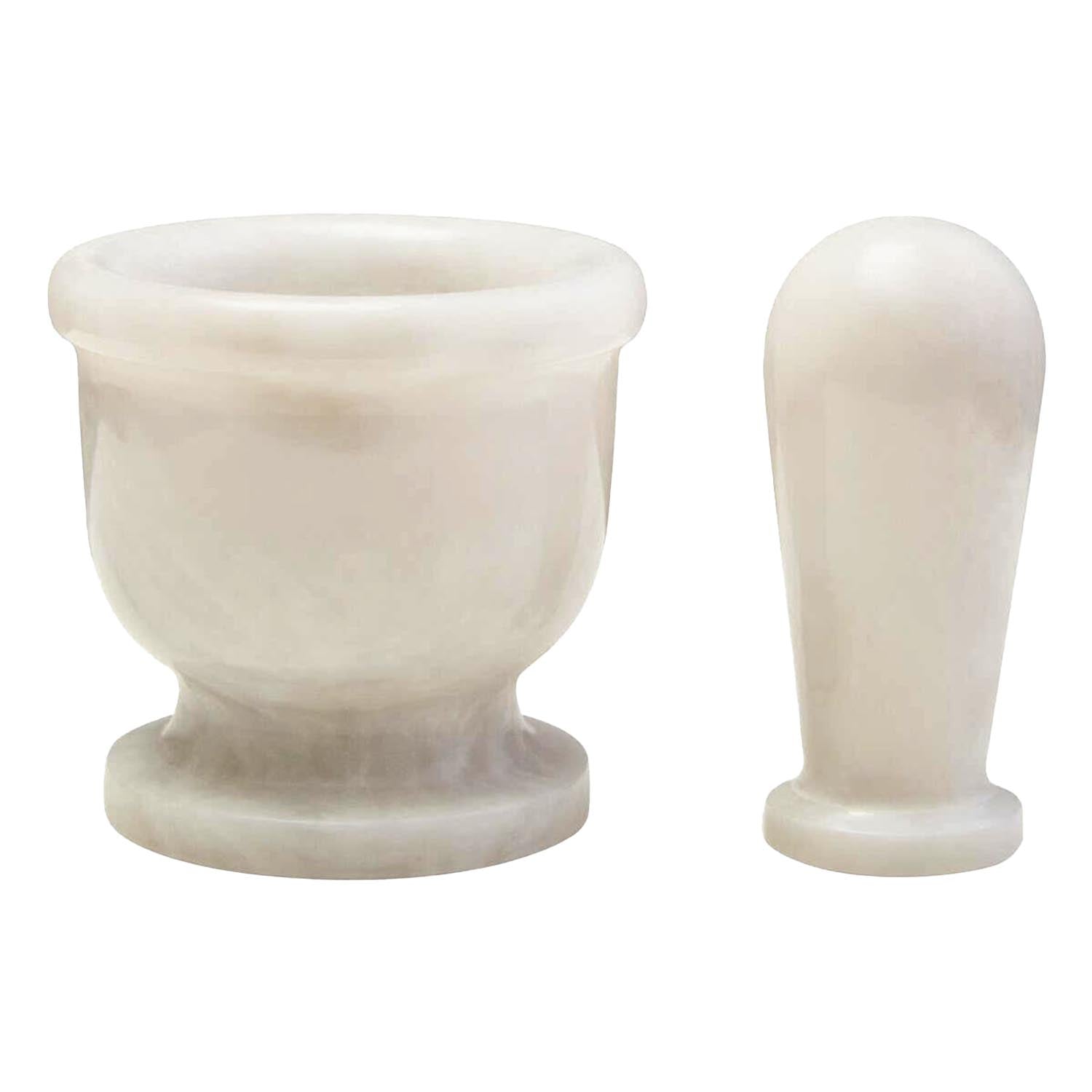 Marbura White Marble Mortar & Pestle
