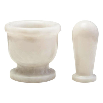 Marbura White Marble Mortar & Pestle
