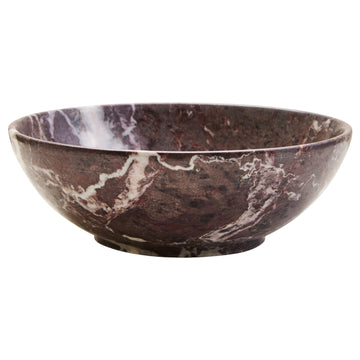 Marbura Red & White Marble Bowl
