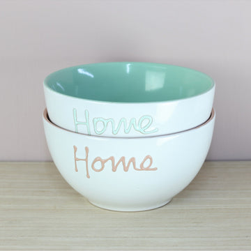 Set of 4 Stoneware Cereal Home Bowls