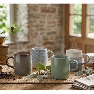 4Pcst 14oz Bella Reactive Glaze Mugs