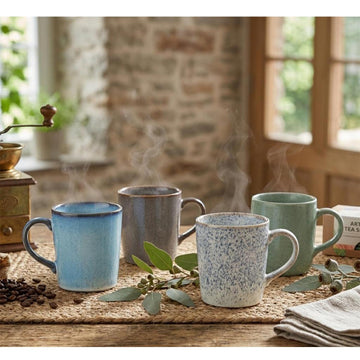 4Pcs 12oz Erne Reactive Glaze Mugs