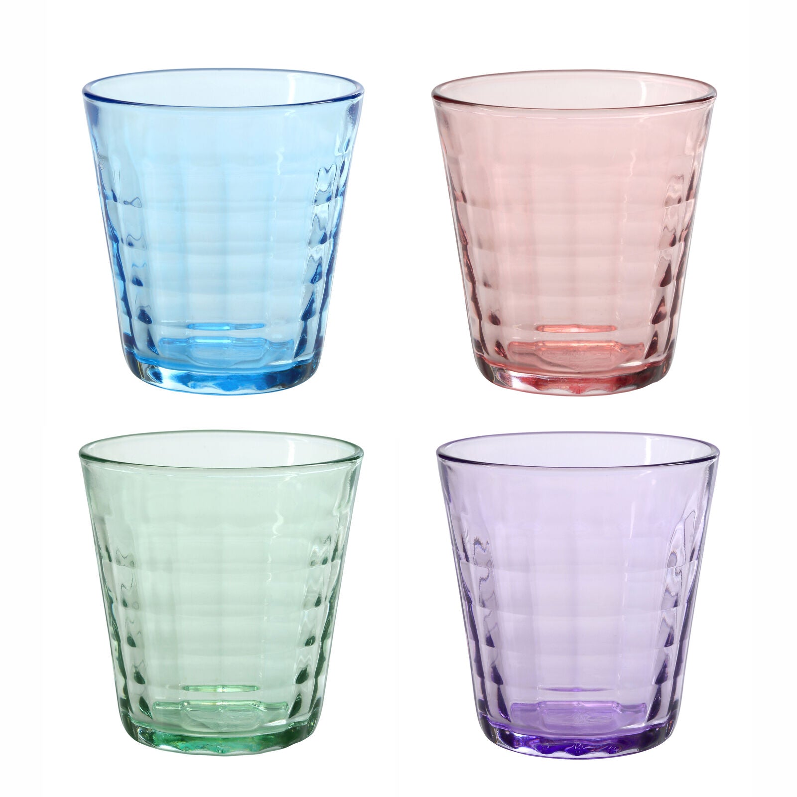 Set Of 4 Duralex 275ml Assorted Colours Glass Tumblers