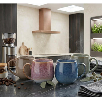 4Pcst 14oz Rio Reactive Glaze Mugs