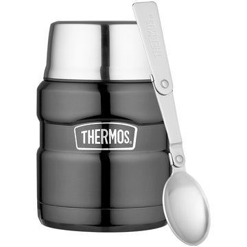 Thermos 470ml Gun Metal Food Flask with Spoon