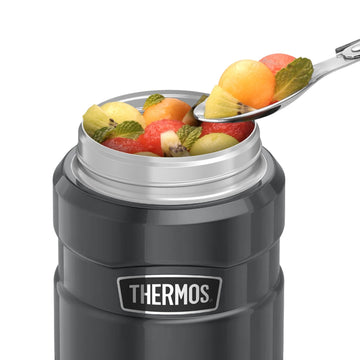 Thermos 470ml Gun Metal Food Flask with Spoon