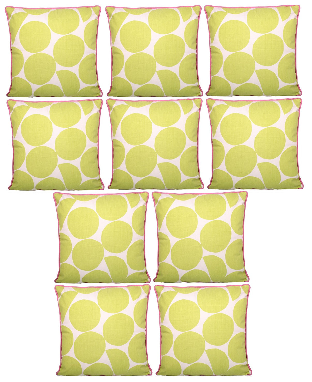 10pc Outdoor Cushion Cover Pink Green