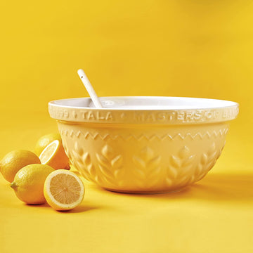 Yellow Ceramic Round Mixing Bowl
