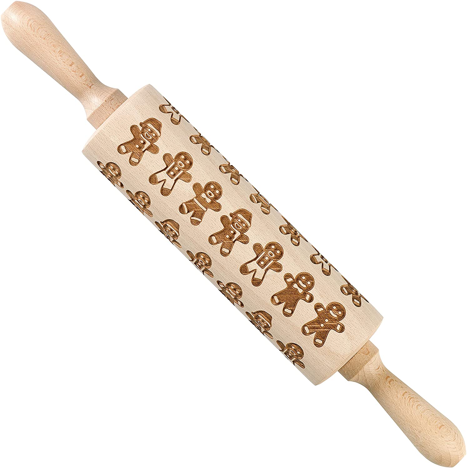 Gingerbread Engraved Rolling Pin