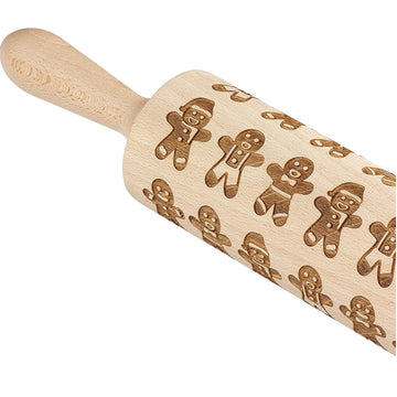 Gingerbread Engraved Rolling Pin