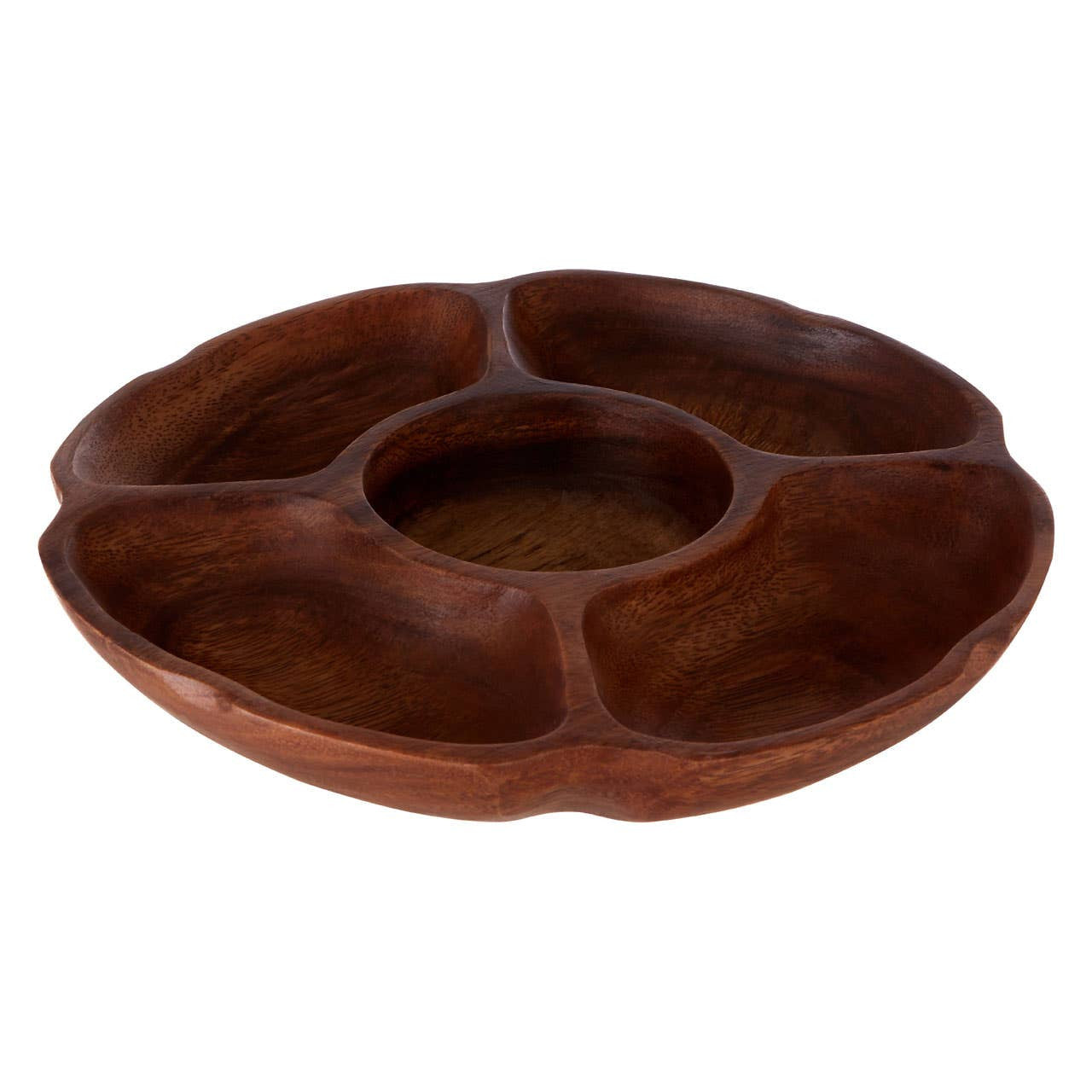 Koro Acacia Five Section Round Serving Dish