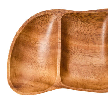 Koro Acacia Wood Five Section Antipasti Dish