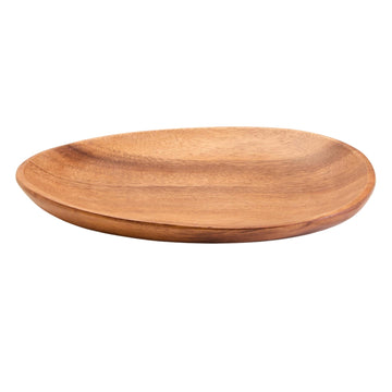 Koro Acacia Wood Large Oval Plate